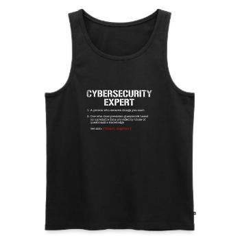 Cybersecurity Expert Definition, cyber security - Männer Premium Bio Tank Top - Schwarz - Vorne - AI Model Male 178 light (178cm)
