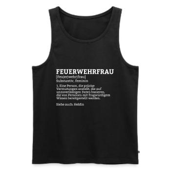 Feuerwehrfrau Feuerwehr Atemschutz Berufsfeuerwehr - Männer Premium Bio Tank Top - Schwarz - Vorne - Michal (187cm)