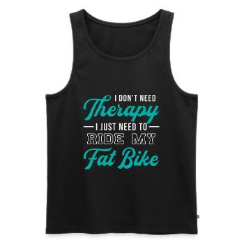 Fat Bike Fatbike Bike Biker Bike MTB Gift - Men's Premium Organic Tank Top - black - Front - Michal (187cm)