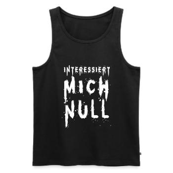 Interessiert mich null - Männer Premium Bio Tank Top - Schwarz - Vorne - AI Model Male 178 light (178cm)