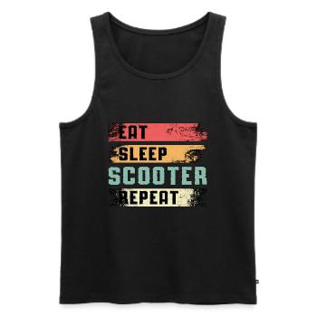 Scooter Stunt E-Scooter Stunt Vintage Geschenk - Männer Premium Bio Tank Top - Schwarz - Vorne - Michal (187cm)