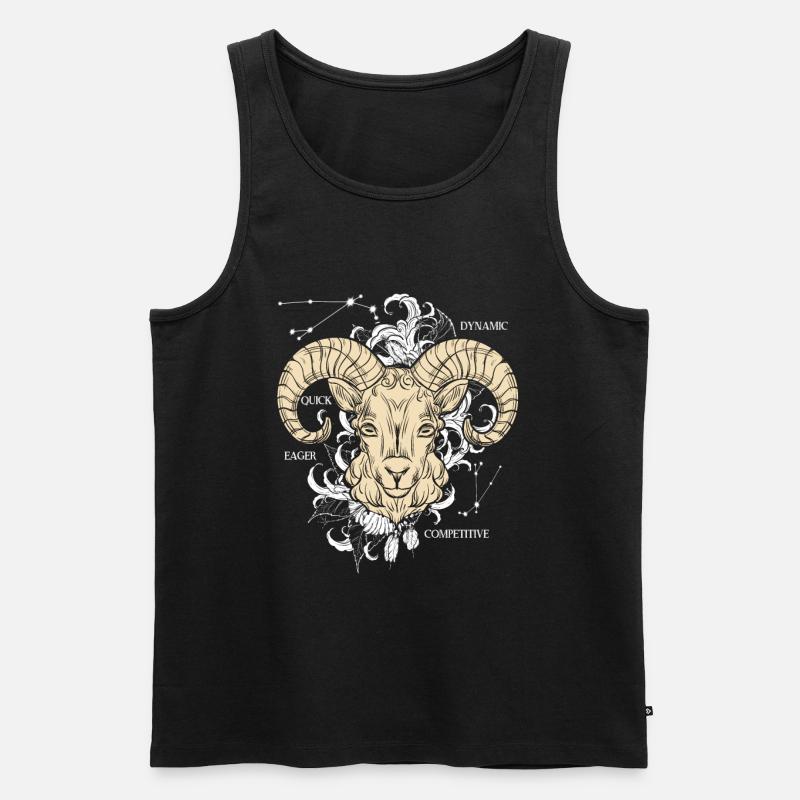 Sternzeichen Steinbock - Männer Premium Bio Tank Top - Schwarz