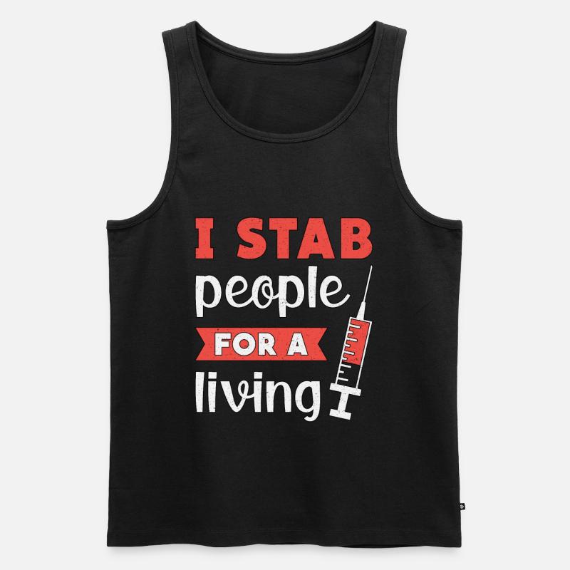 Nephrologie Dialysetechniker Dialyse Geschenk - Männer Premium Bio Tank Top - Schwarz