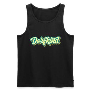 Dorfkind Dorf Dorfleben Kaff - Männer Premium Bio Tank Top - Schwarz - Vorne - AI Model Male 178 light (178cm)