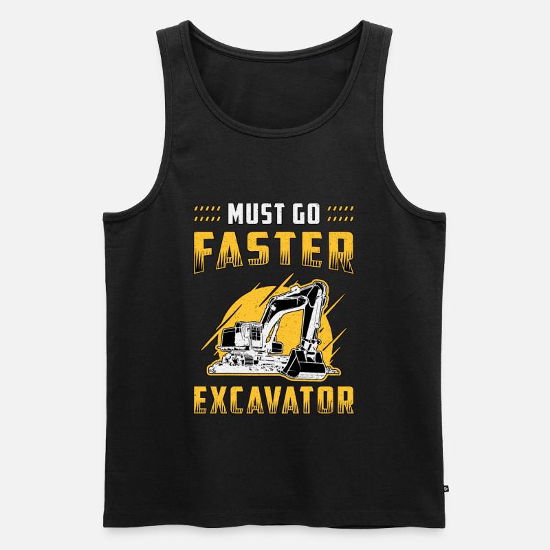 Bagger Baggerfahrer Baggern Bauarbeiter Geschenk - Männer Premium Bio Tank Top - Schwarz
