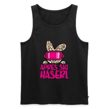 Après Skihaserl - Skifahrerin Apres Ski Party - Männer Premium Bio Tank Top - Schwarz - Vorne - Michal (187cm)