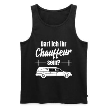 Chauffeur Leichenwagen Bestatter Totengräber Sarg - Männer Premium Bio Tank Top - Schwarz - Vorne - Michal (187cm)