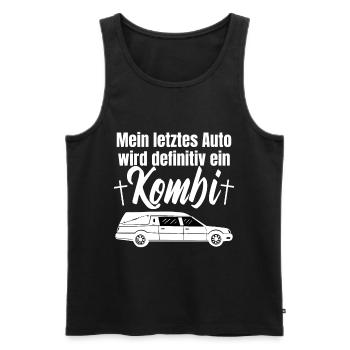 Letztes Auto Wagen Kombi Bestatter lustiger Spruch - Männer Premium Bio Tank Top - Schwarz - Vorne - Michal (187cm)