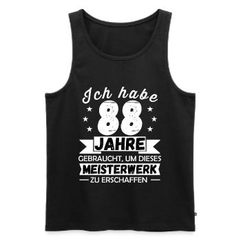 88. Geburtstag Meisterwerk 88 Jahre Geschenk - Männer Premium Bio Tank Top - Schwarz - Vorne - Michal (187cm)