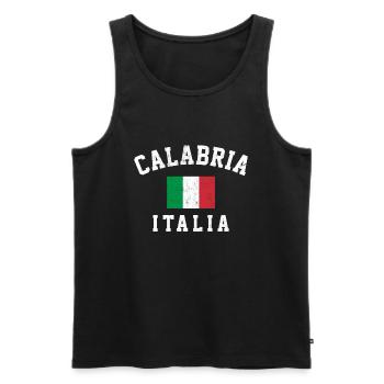 Calabria, italy italian - Männer Premium Bio Tank Top - Schwarz - Vorne - Michal (187cm)