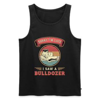 Bulldozer Construction Worker Gift - Débardeur bio Premium Homme - noir - Devant - Michal (187cm)