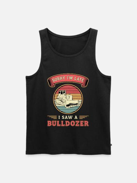 Bulldozer Construction Worker Gift - Débardeur bio Premium Homme - noir