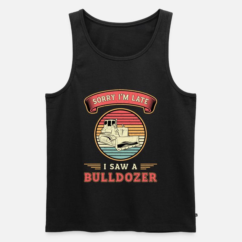 Planierraupe Bagger Bulldozer Bauarbeiter Geschenk - Männer Premium Bio Tank Top - Schwarz