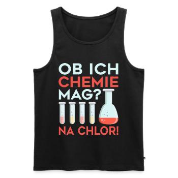Chemie Kolben Labor Lehrer - Männer Premium Bio Tank Top - Schwarz - Vorne - Michal (187cm)