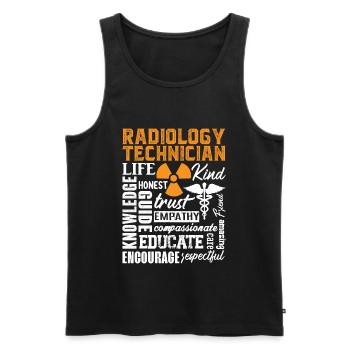 Radiology X-ray Technician Radiology Technician - Men's Premium Organic Tank Top - black - Front - AI Model Male 178 light (178cm)