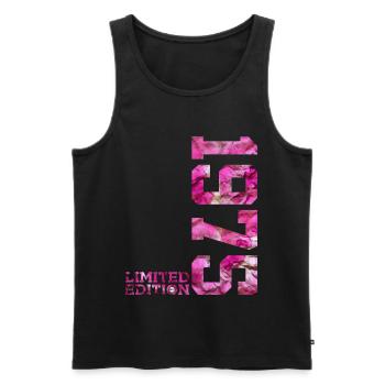 LIMITED EDITION 1975 PINK 51ST BIRTHDAY - Men's Premium Organic Tank Top - black - Front - Michal (187cm)
