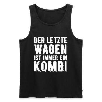 Der letzte Wagen ist ein Kombi schwarzer Humor - Männer Premium Bio Tank Top - Schwarz - Vorne - Michal (187cm)