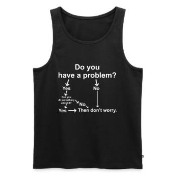 Troubleshooting problems that aren't - Men's Premium Organic Tank Top - black - Front - AI Model Male 178 light (178cm)