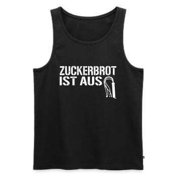 Zuckerbrot ist aus schwarzer Humor, die gute Zeit - Männer Premium Bio Tank Top - Schwarz - Vorne - AI Model Male 178 light (178cm)