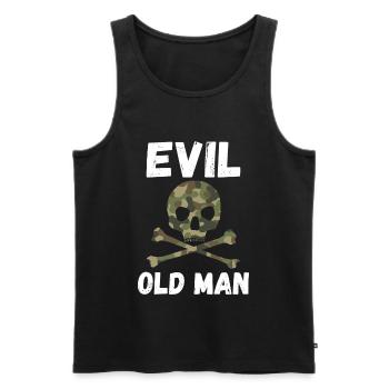 Evil old man The Evil Old Man Skull - Men's Premium Organic Tank Top - black - Front - AI Model Male 178 light (178cm)