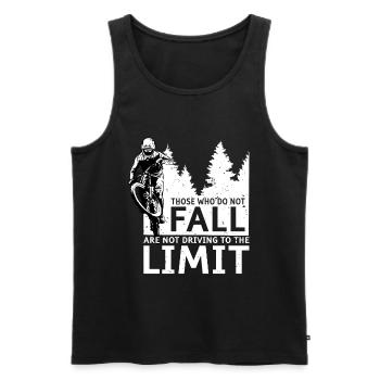 Those who do not fall are not driving to the limit - Men's Premium Organic Tank Top - black - Front - Michal (187cm)