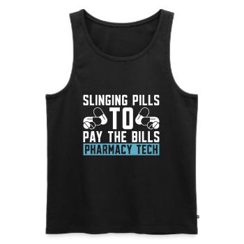 Pharmacy Technician Pharmacy Technician Gift - Men's Premium Organic Tank Top - black - Front - AI Model Male 178 light (178cm)