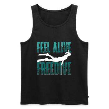 Freediver Apnée Apnée Plongée Cadeau - Débardeur bio Premium Homme - noir - Devant - AI Model Male 178 light (178cm)