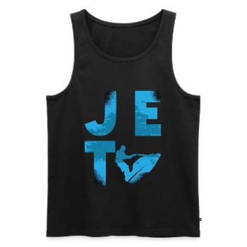 Jetski Wassersport Sommer Urlaub Coole Geschenk - Männer Premium Bio Tank Top - Schwarz - Vorne - Michal (187cm)