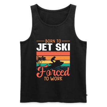 JetSki Été Cool Sports Nautiques Cadeau de Vacances - Débardeur bio Premium Homme - noir - Devant - Michal (187cm)