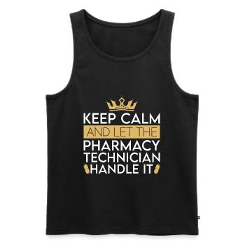 Pharmacy Technician Pharmacy Technician Gift - Men's Premium Organic Tank Top - black - Front - AI Model Male 178 light (178cm)