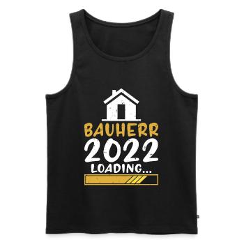 Bauherr 2022 Loading Eigenheim bauen Hausbau Bau - Männer Premium Bio Tank Top - Schwarz - Vorne - Michal (187cm)