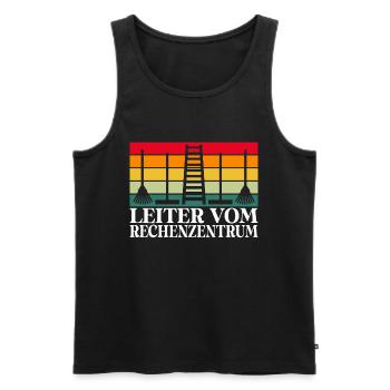 Lustiges Leiter vom Rechenzentrum Gartenarbeit Frü - Männer Premium Bio Tank Top - Schwarz - Vorne - Michal (187cm)