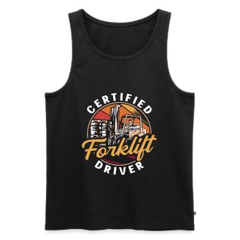 Staplerfahrer Lager Gabelstapler Stapler Geschenk - Männer Premium Bio Tank Top - Schwarz - Vorne - Michal (187cm)