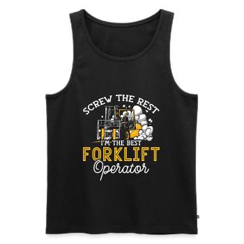 Forklift Driver Forklift Warehouse Forklift Gift - Men's Premium Organic Tank Top - black - Front - Michal (187cm)