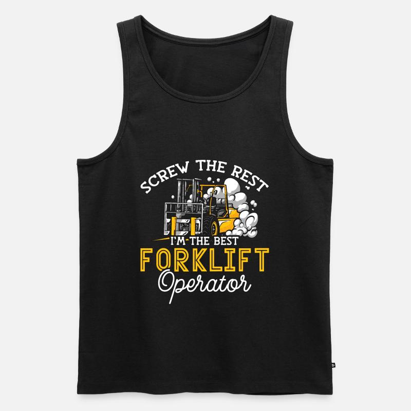 Staplerfahrer Stapler Lager Gabelstapler Geschenk - Männer Premium Bio Tank Top - Schwarz