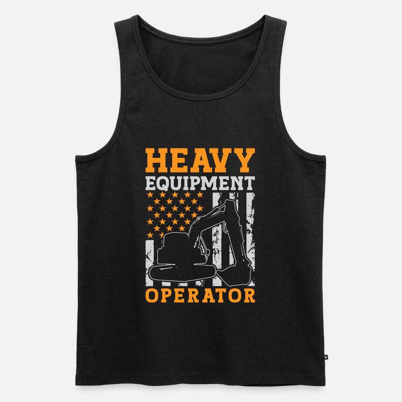 Bagger Baggerfahrer Bauarbeiter Baggern Geschenk - Männer Premium Bio Tank Top - Schwarz