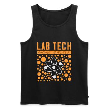 Laboratory Technician Lab Tech Science Gift - Men's Premium Organic Tank Top - black - Front - Michal (187cm)