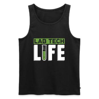 Laboratory Laboratory Technician Lab Tech Life Profession Gift - Men's Premium Organic Tank Top - black - Front - Michal (187cm)