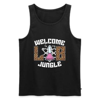 Laboratory Technician Lab Jungle Science Gift - Men's Premium Organic Tank Top - black - Front - Michal (187cm)