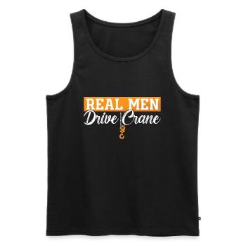Construction Worker Crane Crane Driver Crane Operator Gift - Men's Premium Organic Tank Top - black - Front - Michal (187cm)