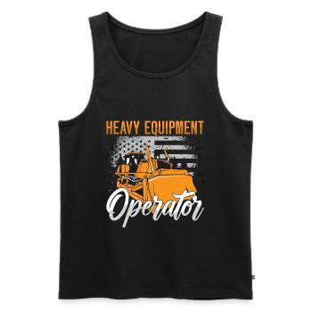 Bagger Planierraupe Bulldozer Bauarbeiter Geschenk - Männer Premium Bio Tank Top - Schwarz - Vorne - Michal (187cm)