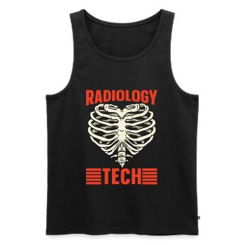 Radiologie Rad Techs Technicien en radiologie Cadeau de technicien en radiologie - Débardeur bio Premium Homme - noir - Devant - Michal (187cm)