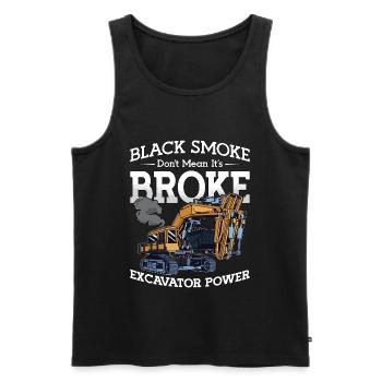 Excavatrices Excavatrice Conducteur Ouvrier de la construction Excavatrice Cadeau - Débardeur bio Premium Homme - noir - Devant - Michal (187cm)