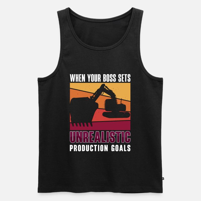 Baggerfahrer Bagger Baggern Bauarbeiter Geschenk - Männer Premium Bio Tank Top - Schwarz