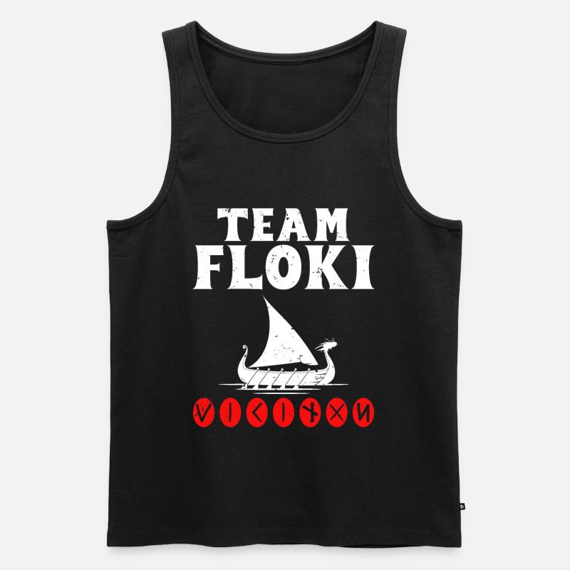 Team Floki der Schiffsbauer - Männer Premium Bio Tank Top - Schwarz