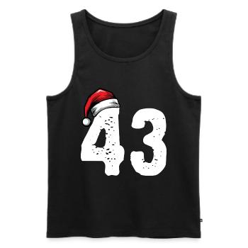 43 Numéro Noël - Débardeur bio Premium Homme - noir - Devant - Michal (187cm)