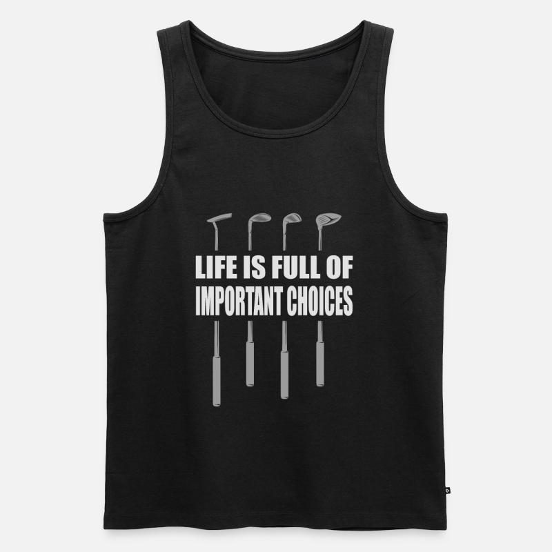 Golf Lustiger Spruch Humor - Männer Premium Bio Tank Top - Schwarz