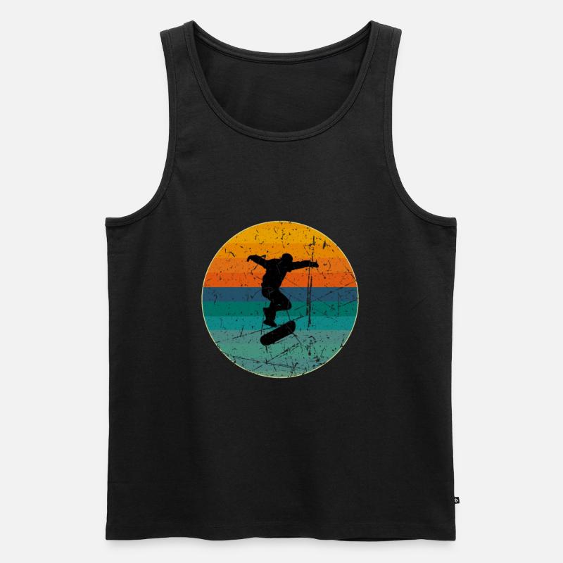 Skateboard Skate Skater Geschenk - Männer Premium Bio Tank Top - Schwarz