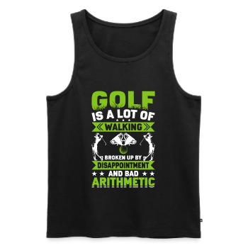 Golf Is A Lot Of Walking Golfer - Men's Premium Organic Tank Top - black - Front - Michal (187cm)