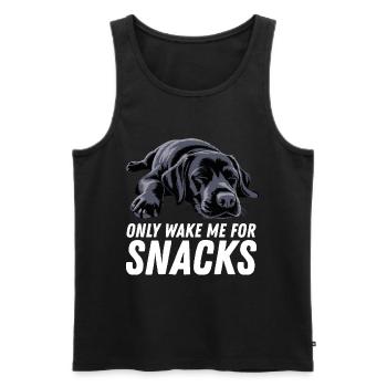 Black Labrador Dog Only Wake Me For Snacks - Men's Premium Organic Tank Top - black - Front - Michal (187cm)